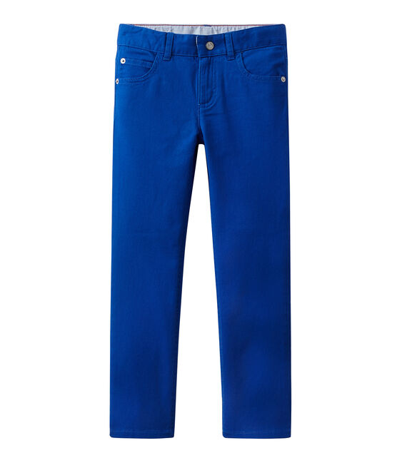 Pantaloni colorati per bambino in jeans blu PERSE