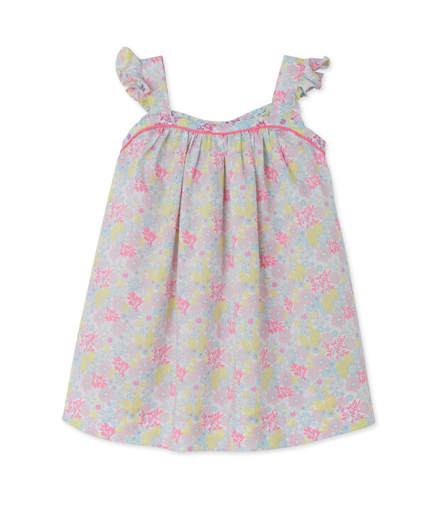 Abito per beb&egrave; femmina stampato bianco/multicolore