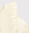 Abito in garza di cotone bio bambina bianco MARSHMALLOW