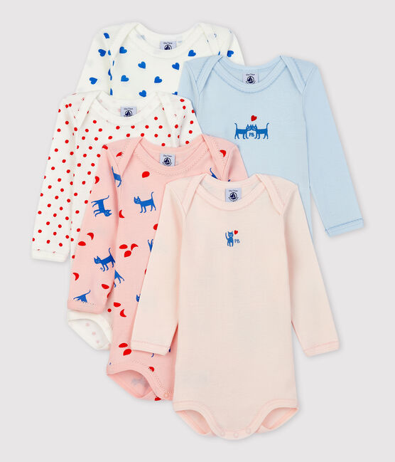 Confezione da 5 body a maniche lunghe in cotone variante 1