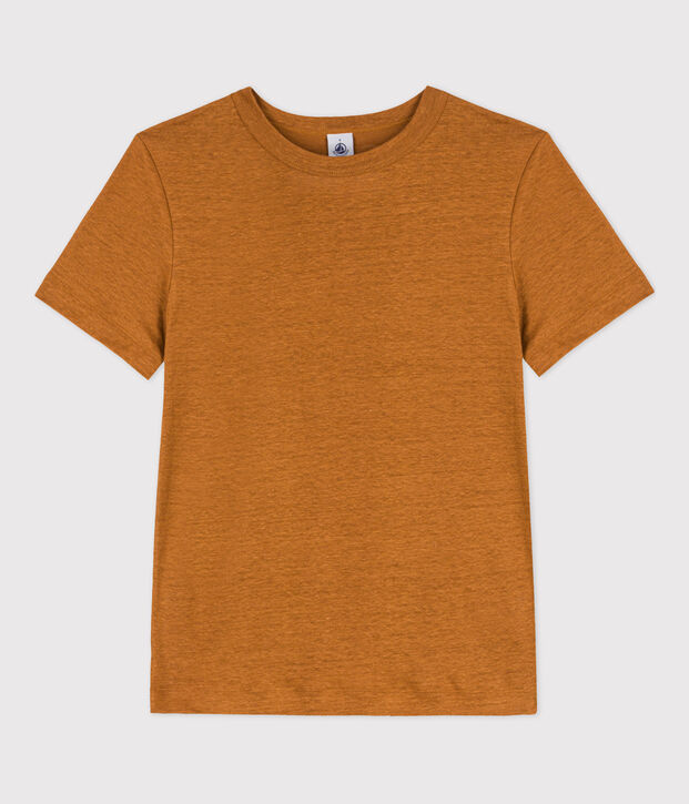 T-shirt L'ICONIQUE in lino Donna marrone