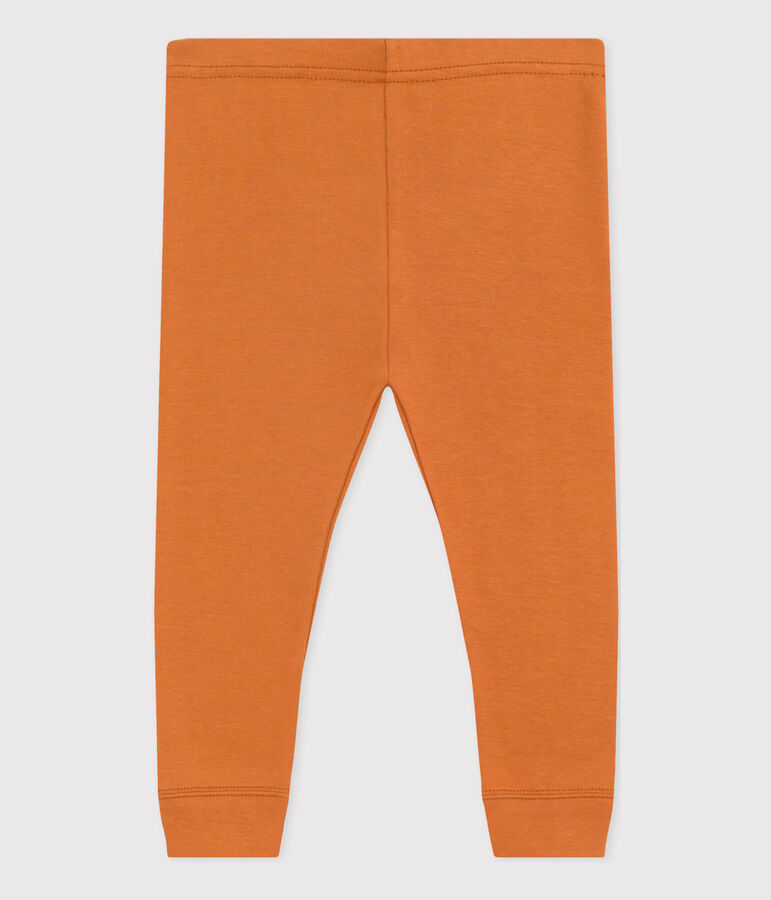 Leggings in cotone per beb&egrave; marrone