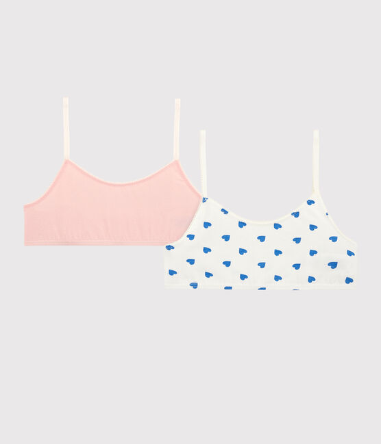 Confezione da 2 brassières cuore rosso bambina in cotone biologico ed elastam variante 1