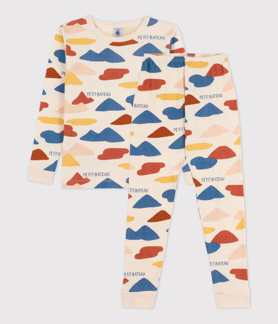 Pigiama snugfit bambina / bambino cotone bianco AVALANCHE/ MULTICO