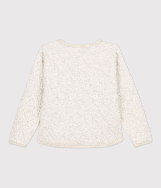 Cardigan bambina in tubique beige MONTELIMAR CHINE
