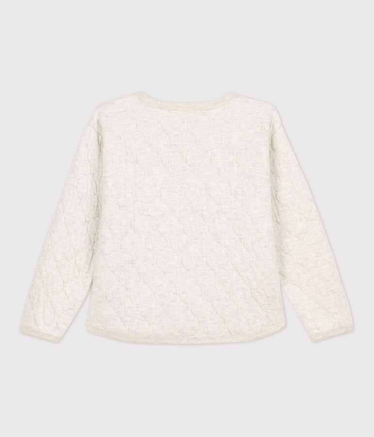 Cardigan bambina in tubique beige MONTELIMAR CHINE