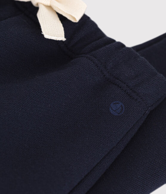 Pantaloni bebè in tessuto felpato  blu SMOKING
