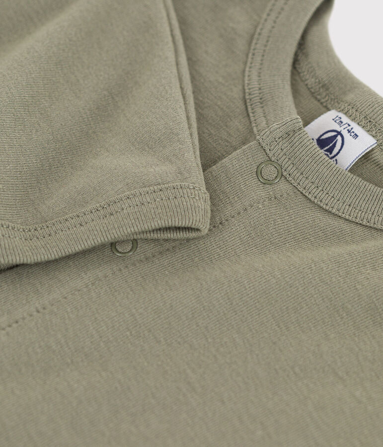 Cardigan neonato in cotone verde MARECAGE