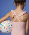 Costume intero riciclato bambina rosa GRETEL/bianco MARSHMALLOW