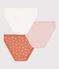 Confezione da 3 slip bambina in cotone con motivo cuore variante 1