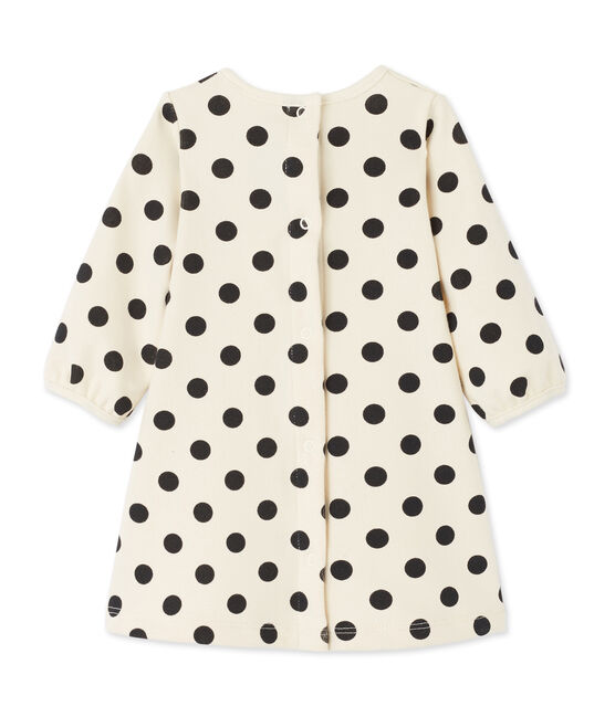 Robe bébé fille à pois beige COQUILLE/grigio CAPECOD