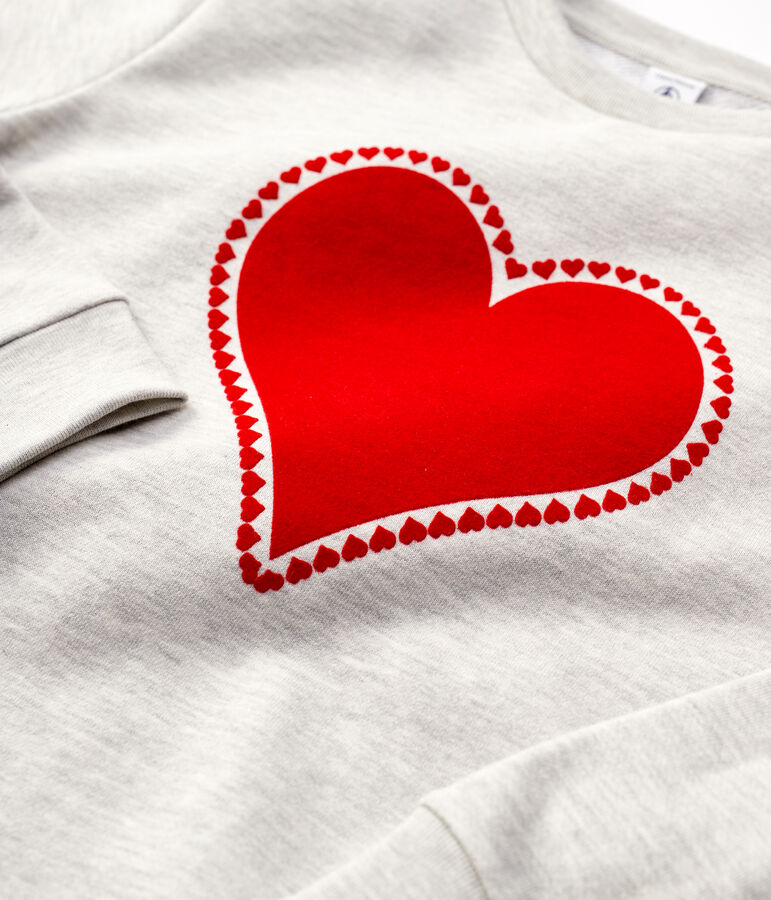 Felpa in molleton bambina/bambino grigio