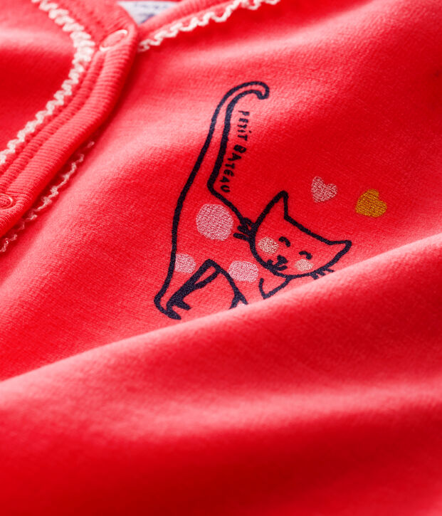 Tutina beb&eacute; femmina in ciniglia rosso