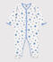 Pigiama in ciniglia a stelle neonato bianco MARSHMALLOW/blu ALASKA