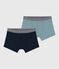 Set di boxer in cotone ed elastan tinta unita bambino multicolore