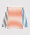 T-shirt bambina/bambino a maniche lunghe bianco MARSHMALLOW/ CAROTTE/ MULTICO