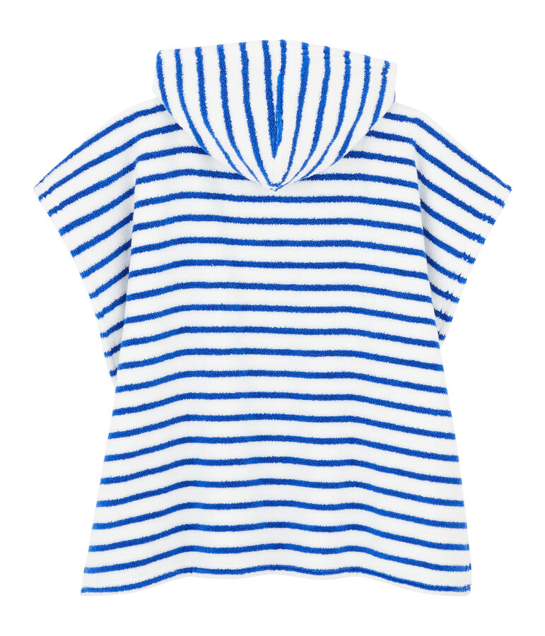 Poncho mare con cappuccio beb&egrave; unisex blu