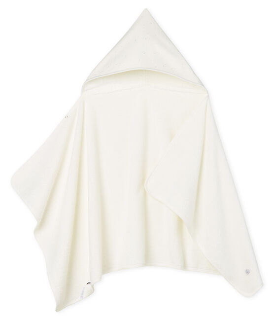 Mantellina da bagno bebè in spugna bianco MARSHMALLOW