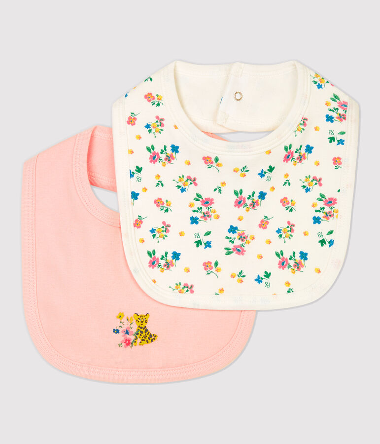 Confezione da 2 bavaglini in cotone biologico multicolore