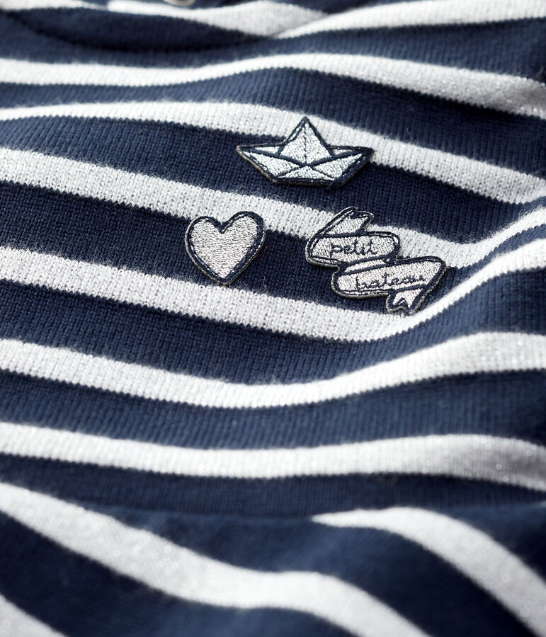 Abito in molleton beb&egrave;. blu/MARSHMALLOW ARGENT BRILLANT