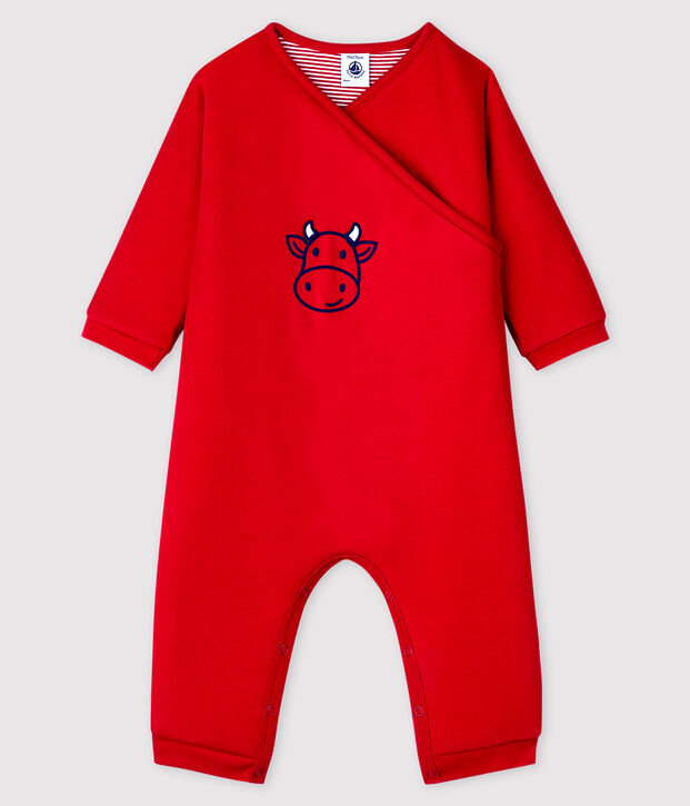 Tutina lunga di cotone unisex per neonati rosso