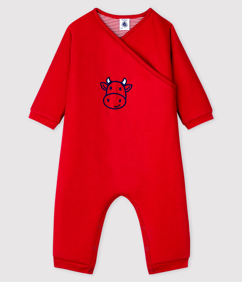 Tutina lunga di cotone unisex per neonati rosso