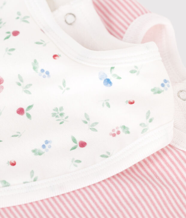 Confezione da 2 bavaglini in cotone con stampa neonato multicolore