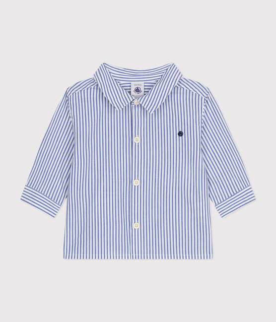 Camicia bebè in popeline a righe GAULOISE/ MARSHMALLOW