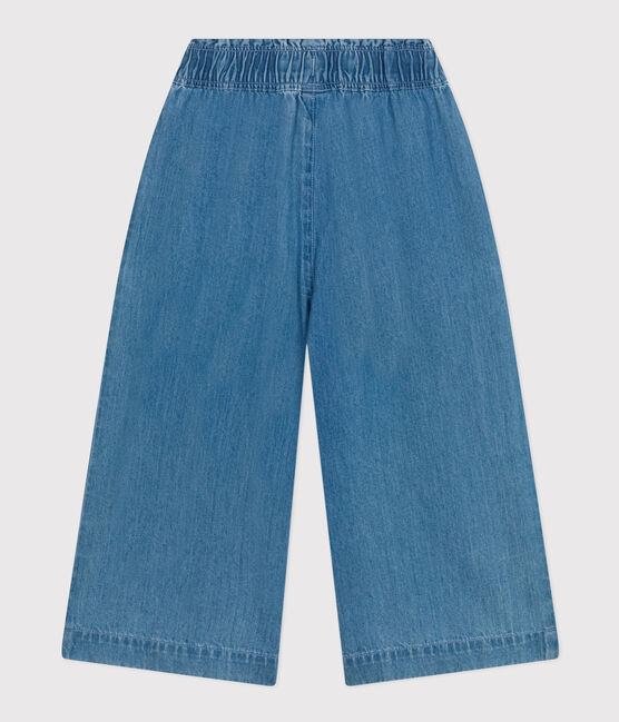 Pantaloni ampi in denim leggero bambina blu DENIM CLAIR