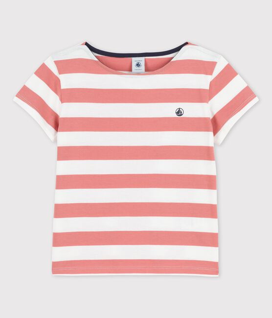 T-shirt a maniche corte in cotone bambina rosa PAPAYE/ MARSHMALLOW
