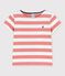 T-shirt a maniche corte in cotone bambina rosa PAPAYE/ MARSHMALLOW