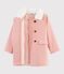 Cappotto in drap di lana ragazza rosa ROSE