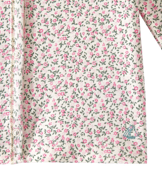 Cardigan bambina stampato bianco MARSHMALLOW/bianco MULTICO