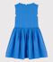 Abito senza maniche in lino bambina blu BRASIER