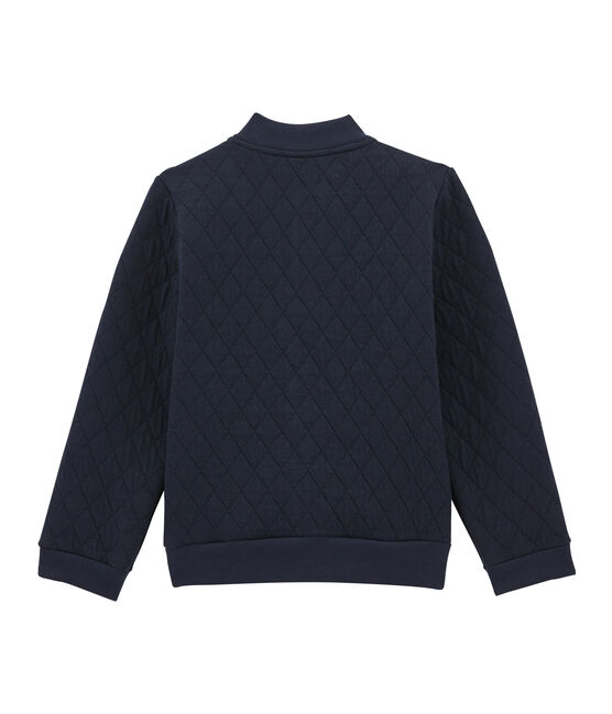 Cardigan in tubique matelassé blu SMOKING