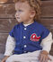 Teddy bebè in molleton blu CHALOUPE/bianco AVALANCHE