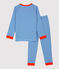 Pigiama bambino millerighe blu in cotone blu RUISSEAU/bianco MARSHMALLOW