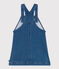 Abito salopette in denim effetto felpato bambina blu BLEU DELAVE