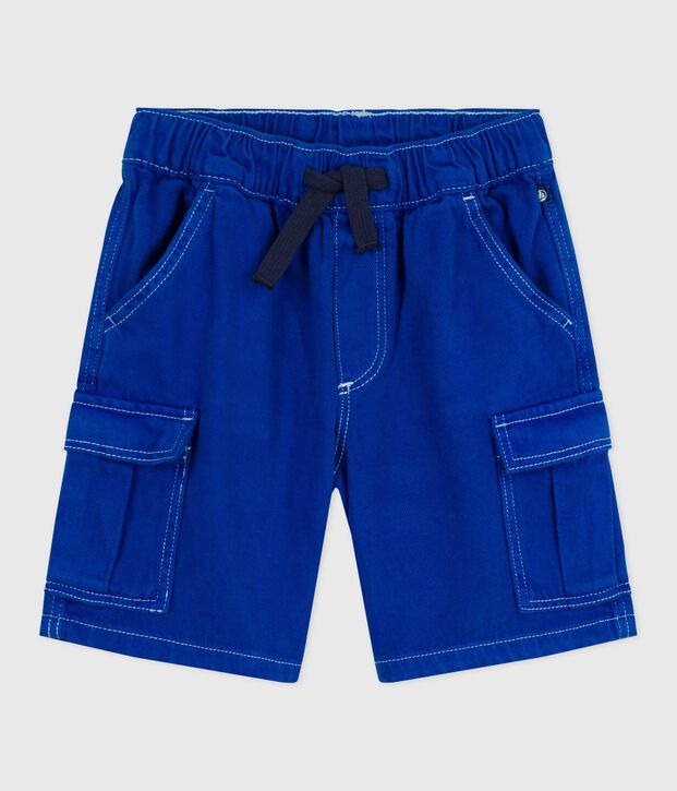 Bermuda cargo in cotone bambino blu