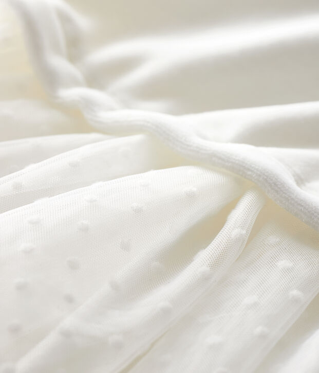 Abito a maniche lunghe da beb&egrave; femmina bianco