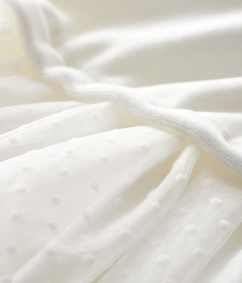 Abito a maniche lunghe da beb&egrave; femmina bianco MARSHMALLOW