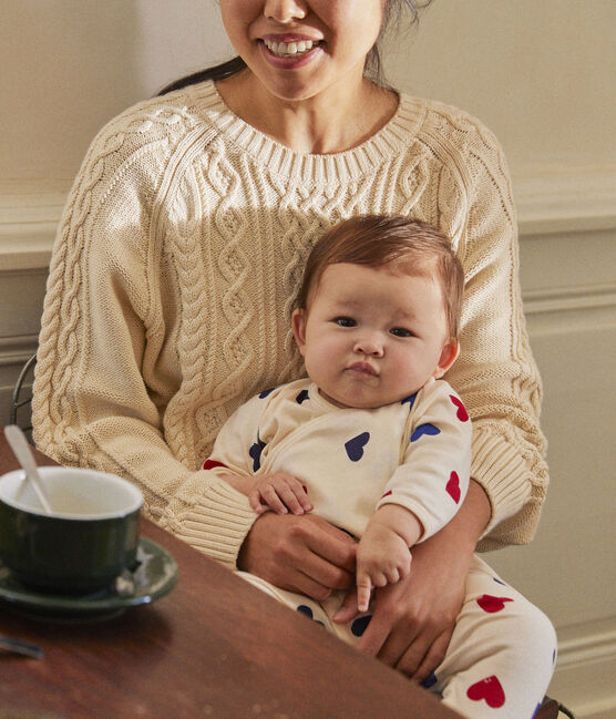 Maglione irlandese in cotone donna ecru AVALANCHE