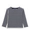 mariniere rigata in jersey pesante donna blu SMOKING/beige COQUILLE