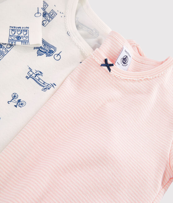 Confezione da 2 t-shirt manica corta fantasia Parigi da bambina variante 1