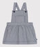 Abito salopette in cotone a righe neonato blu MEDIEVAL/bianco MARSHMALLOW
