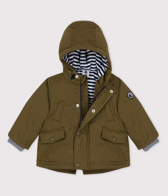 Parka impermeabile bebè. verde MILITARY