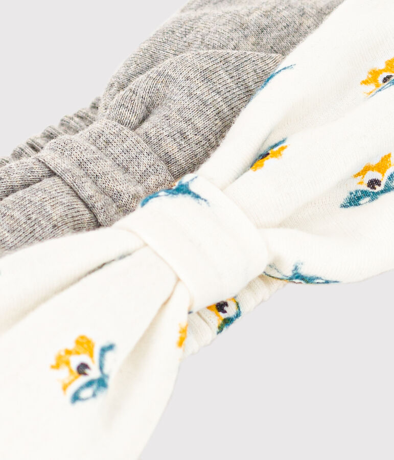 Confezione da 2 fasce beb&egrave; in cotone multicolore