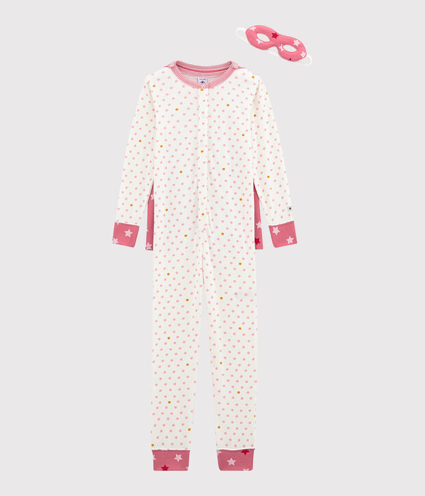 Tutina lunga da bambina bianco/multicolore