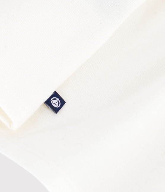 T-shirt a maniche lunghe in cotone con logo vintage neonato bianco MARSHMALLOW