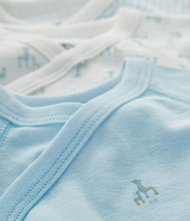 Lotto di 3 body nascita manica corta beb&egrave; multicolore